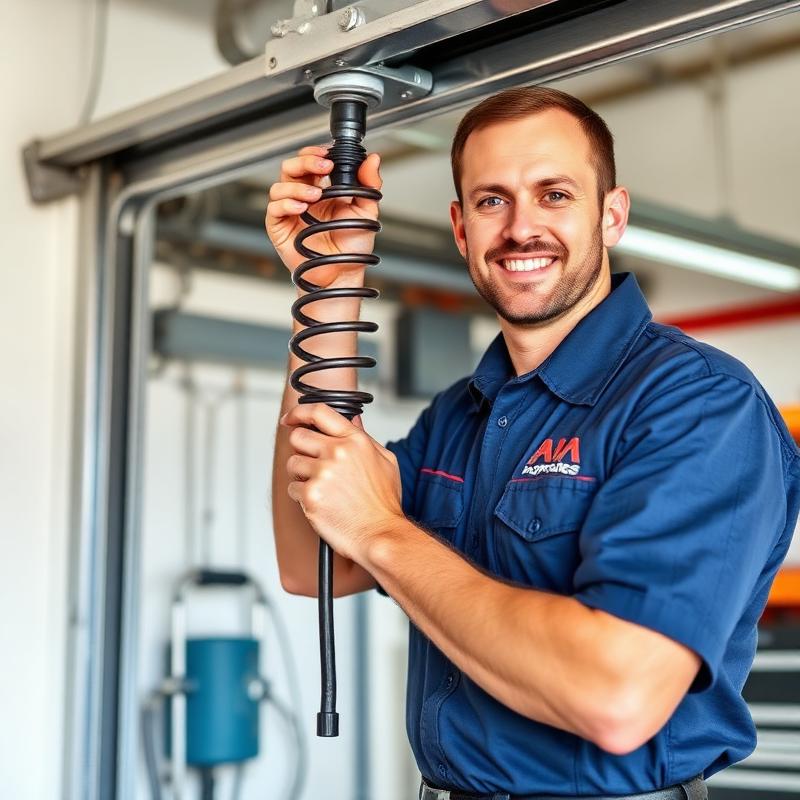 Skilled Roxbury Garage Doors technician performing garage door repair
